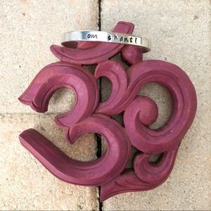 Om Shanti Stamped Inspiration Cuff Bracelet